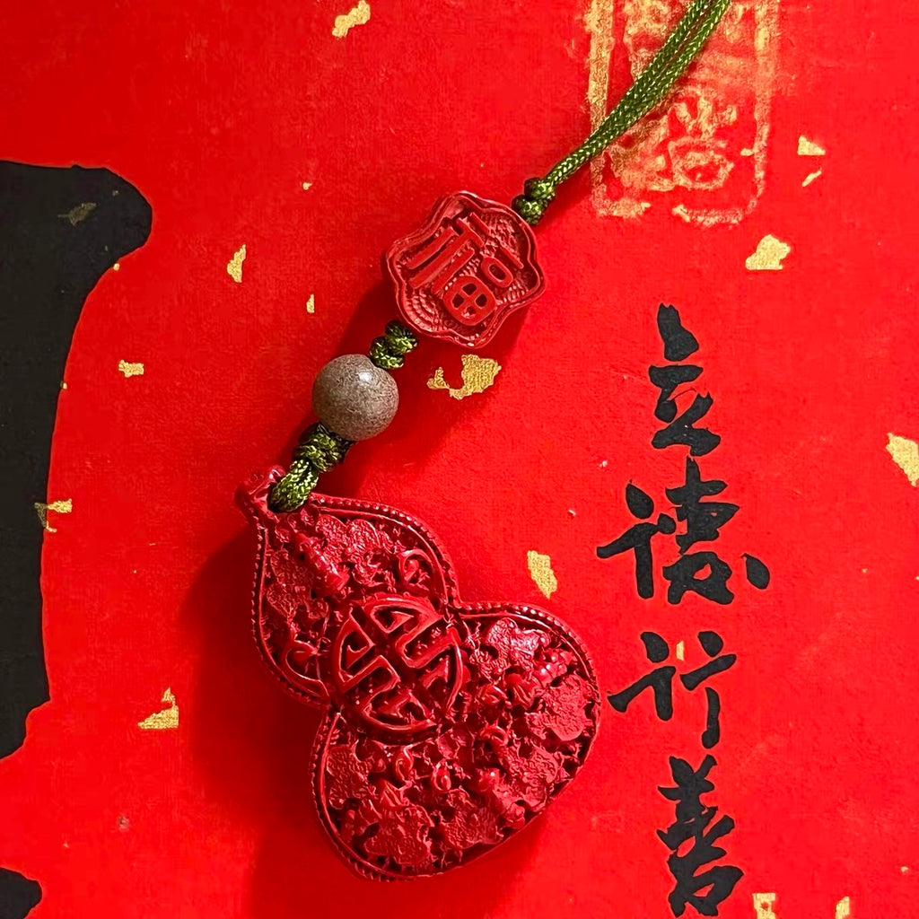 朱砂香灰珠葫芦挂件｜过炉开光·妈祖加持·辟邪纳福护身吉祥符