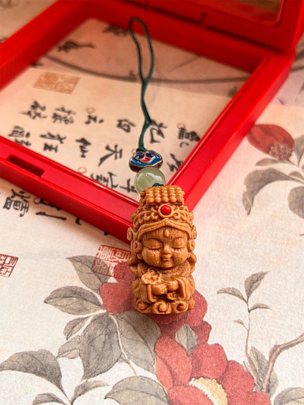 檀木卡通妈祖挂件｜过炉开光·紫檀黄金檀可选·妈祖娘娘加持可爱护身符